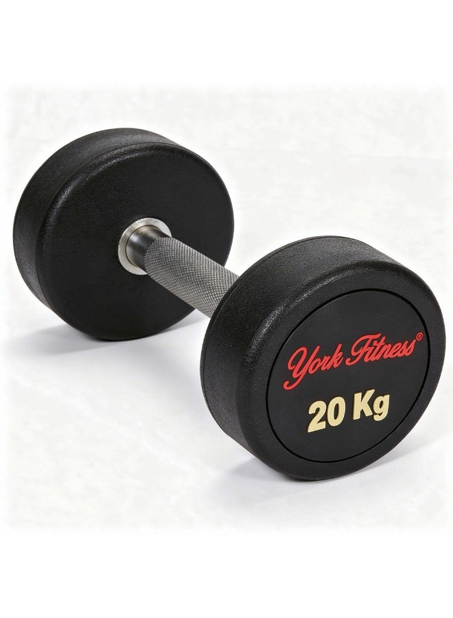 York DZLG11 20 kg Rubber Round Dumbbell - Image 3